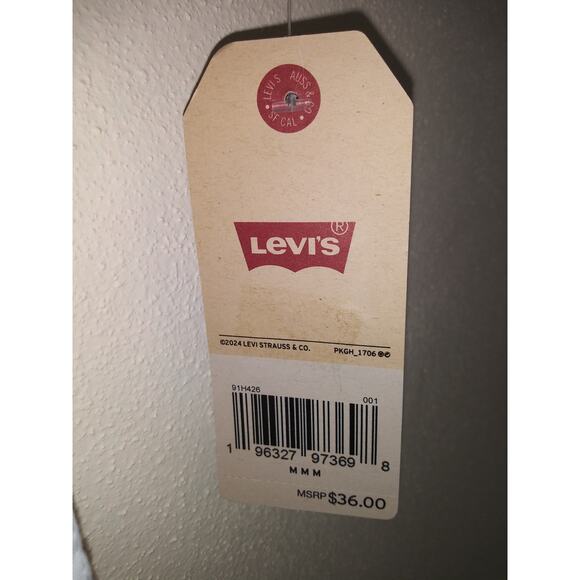 NWT Levi's Shirt Button Down Short Sleeve White M - Picture 10 of 11